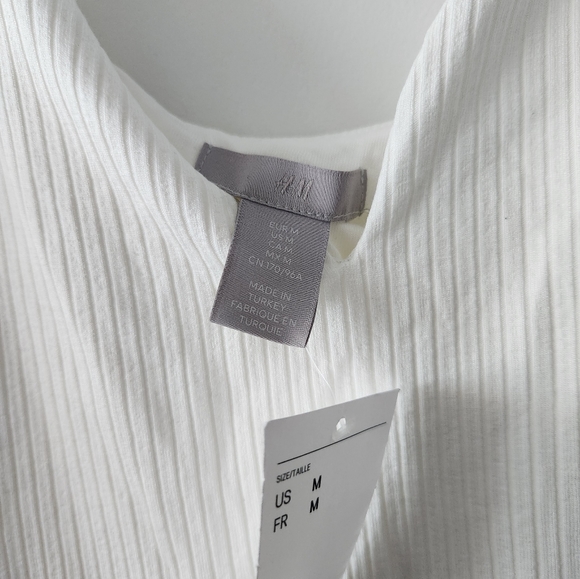 Brand new with tags - H&M ribbed tank in white - Picture 2 of 3